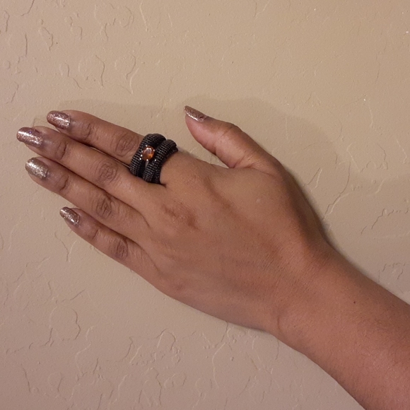 925 Genuine Madeira Citrine and Natural Black Spinel. PRICE IS FIRM. - Picture 12 of 16